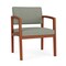 Lesro Lenox Wood Wide Guest Chair Wood Frame, Cherry, OH Eucalyptus Upholstery LW1201 - alternate 1